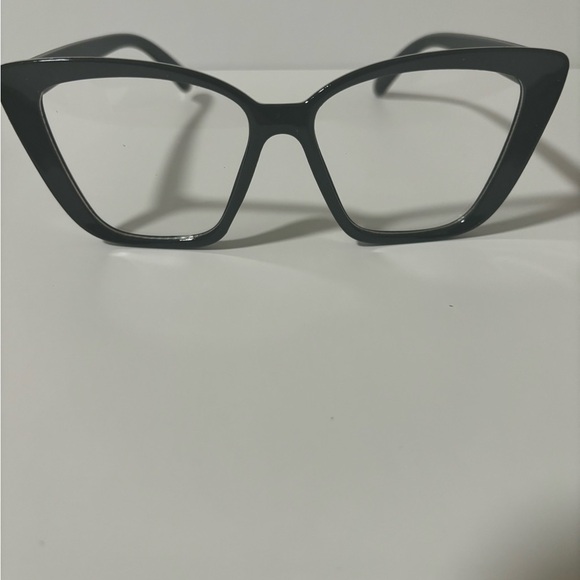 Bold Black Rectangular Frame Glasses - Picture 2 of 6